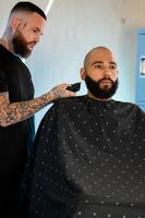 The Barber Cape - Shield Collection (Item #BSC06-BLK)