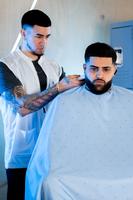 The Barber Cape - Shield Collection (Item #BSC19-ARC)