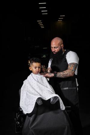The Barber Cape For Kids - Barber Shield - White