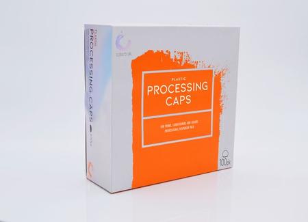 Clear Disposable Processing Caps  Box 100 PK