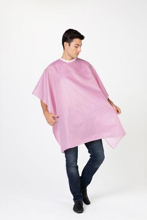 Seersucker Barber Cape