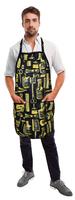 Vintage Barber Apron Gold And Black (Item #172-GOLD/BLK)