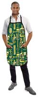 Vintage Barber Apron (Item #172-GOLD/GREEN)