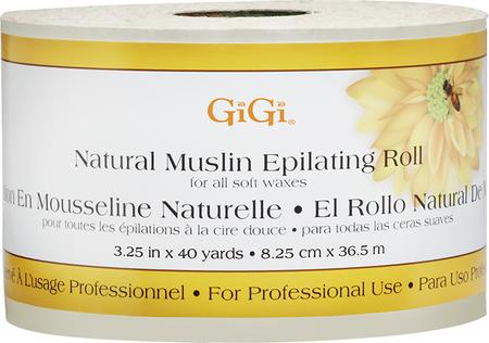 Gigi Natural Muslin Epilating Strips  Roll 3.25 X 40 Yds
