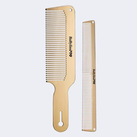 BaBylissPRO® GOLDFX Metal Comb 2-Pack