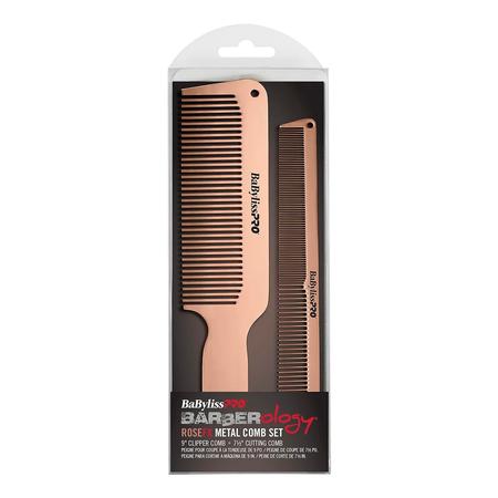 Babylisspro Rosefx Metal Comb Set 2-pack 9 In 7 In 1/2 In