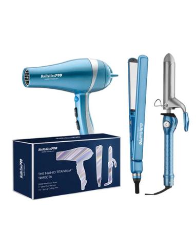 Babyliss Trio Prepack 11/4 Curling Iron-1 Flat Iron-ionic Hair Dryer