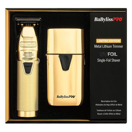 Babyliss Trimmer + Uv Single Foil Shaver Gold