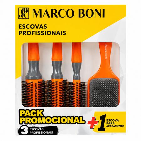 PROFESSIONAL BRUSH SET 3 BLOW DRY CERAMIC BRUSH + DETANGLER BRUSH (6212)