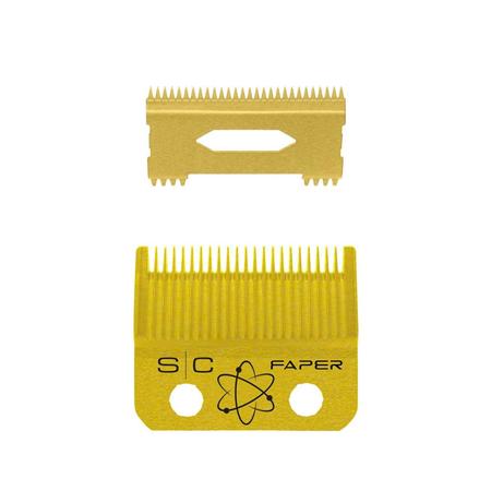 Gold Titanium Faper Clipper Blade and Slim Deep Tooth Cutter