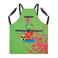 Water-Repellent Barber/Salon Apron with Adjustable Straps in Radioactive Green (Item #SC338GR)